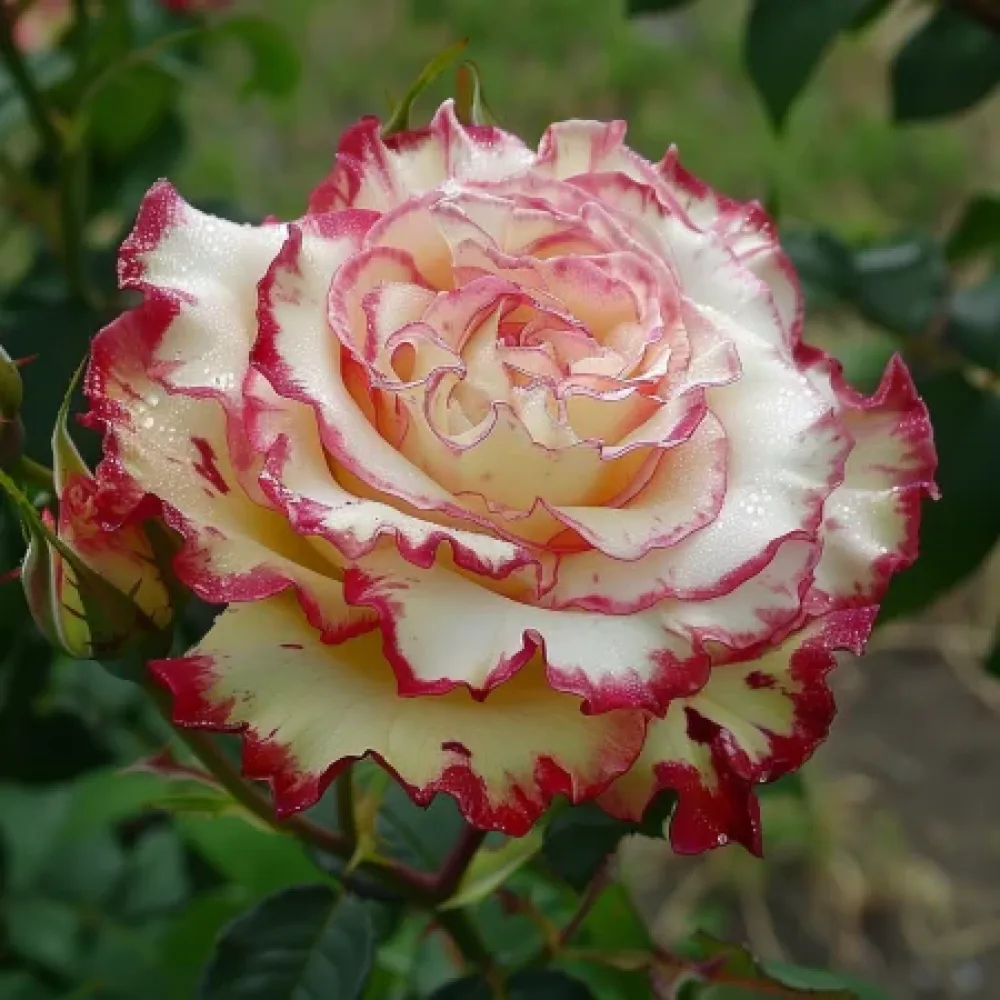 Vrtnica Creamy Fiery Ray - z golimi koreninami