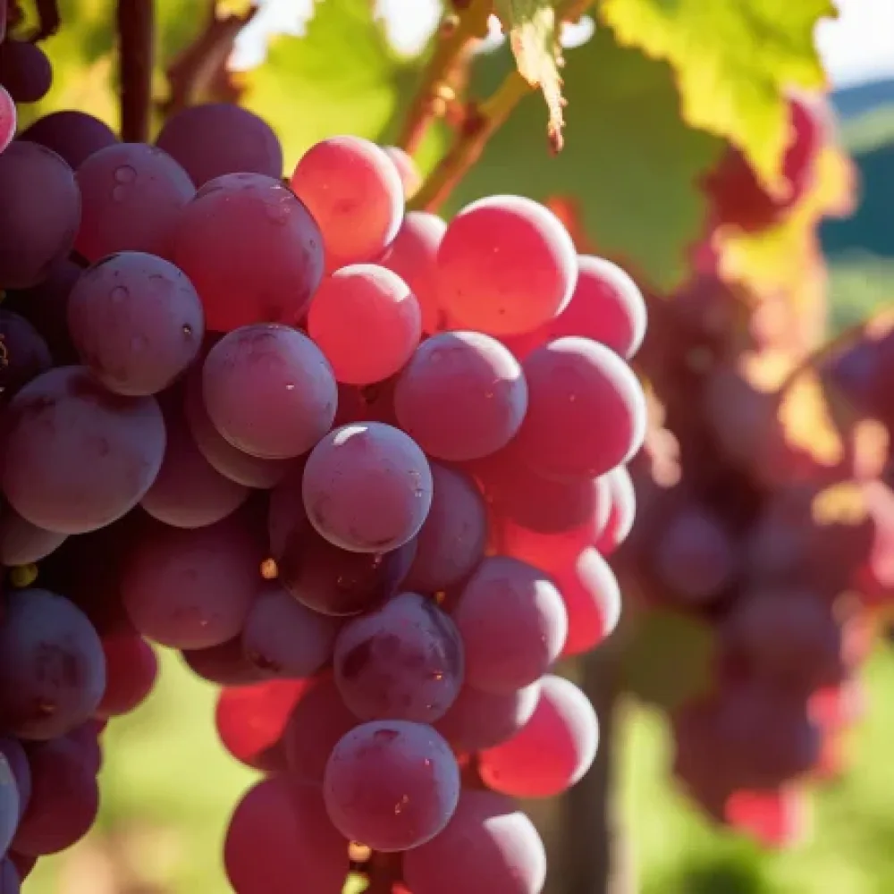 Vinska trta sorte Rdeči muškat (Misket červen) - pozno zoreča